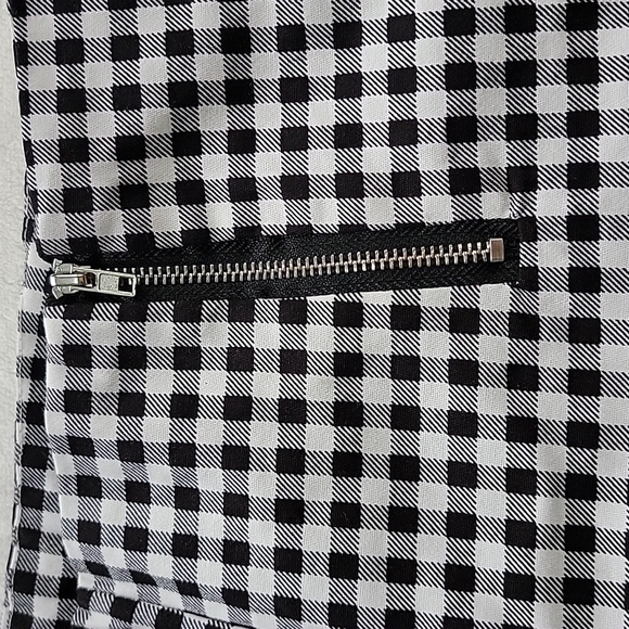 ☕️ NWT!! ZAFUL PLAID GINGHAM ZIPPER WORK OFFICE TROUSERS STRETCH - Picture 3 of 8